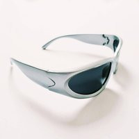 Vintage Unisex Y2K Style Silver Sports Wrap Around Sunglasses/Glasses Festival | Etsy (UK)