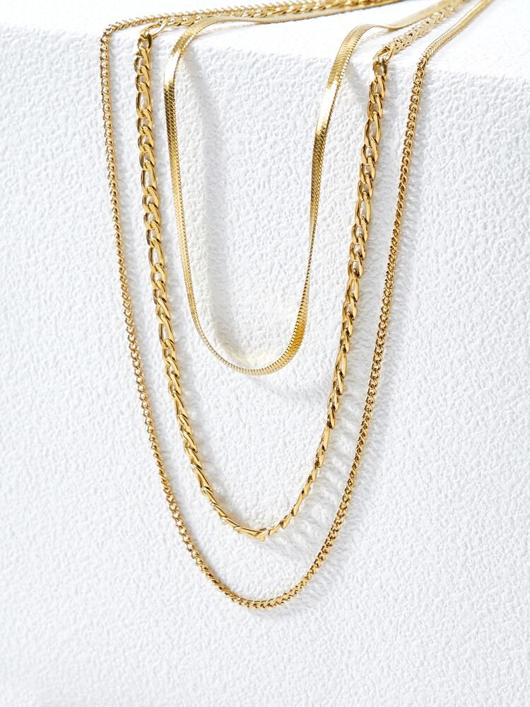 MOTF PREMIUM 14K GOLD PLATED MINIMALIST LAYERED NECKLACE | SHEIN