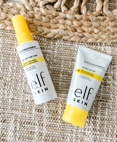 Protect your skin this summer with the Suntouchable line from e.l.f. 
I used to use a similar product from another brand that was discontinued so I’m excited e.l.f has come out with this line. 
I got the shade Sunburst in the Whoa Glow.

elf cosmetics • Sunscreen • SPF • Makeup Primer • Setting Spray 

#elf #elfcosmetics #beauty #sunscreen #summermusthaves #skincaree

#LTKbeauty #LTKswim #LTKover40