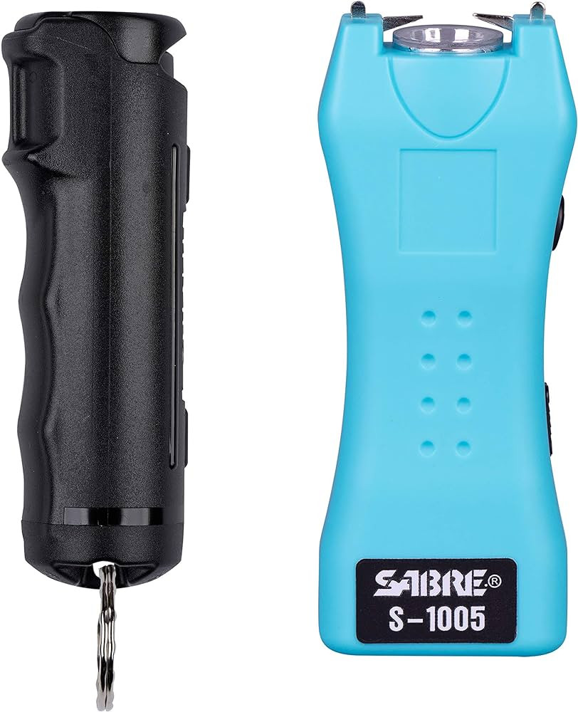 SABRE Pepper Spray & 2-in-1 Stun Gun with Flashlight, Self Defense Kit, 25 Bursts, 10 Ft. Range, ... | Amazon (US)