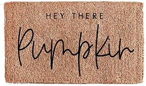 Flocked Coir Doormat - Holiday (Hey There Pumpkin) | Amazon (US)