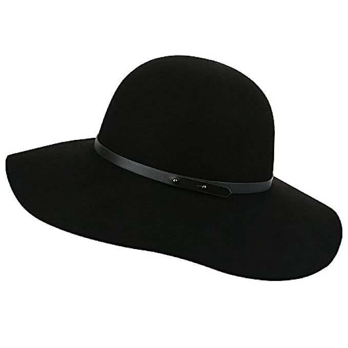 Sedancasesa Wide Brimmed 100% Wool Felt Floppy Hat Vintage Women Warm Triby Hats | Amazon (US)