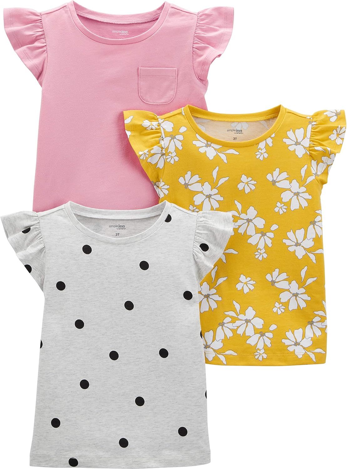 Simple Joys by Carter's Toddlers and Baby Girls' Short-Sleeve Shirts and Tops, Multipacks        ... | Amazon (US)
