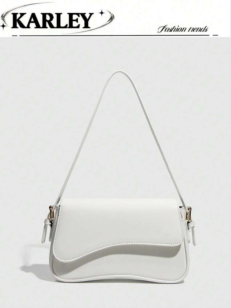 1pc Women's Minimalist Solid Color Crossbody Bag, PU Leather Textured Flap Shoulder Bag, Handbag, Messenger Bag, Suitable For Work, Business, Commute, Outdoor, Travel. Bag Size: 27*15*6cm | SHEIN