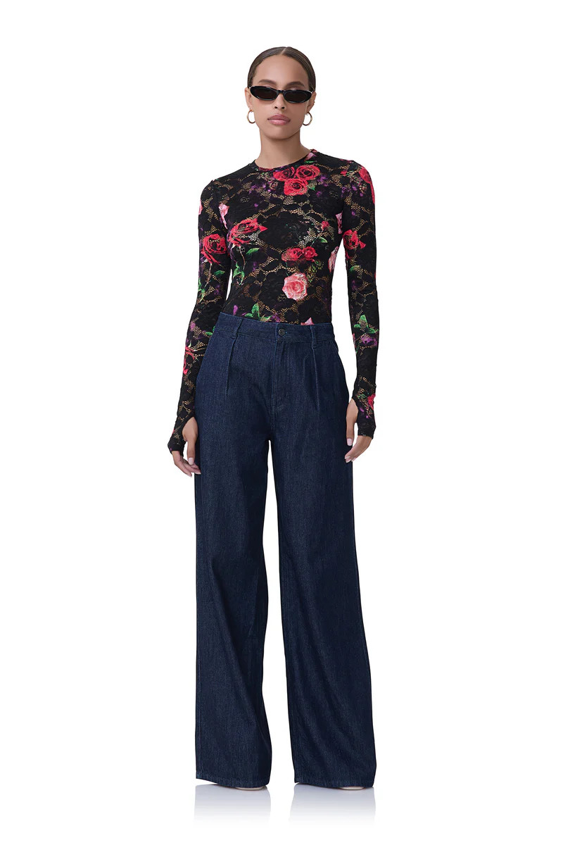 Kaylee Crochet Lace Top - Mixed Rose | ShopAFRM