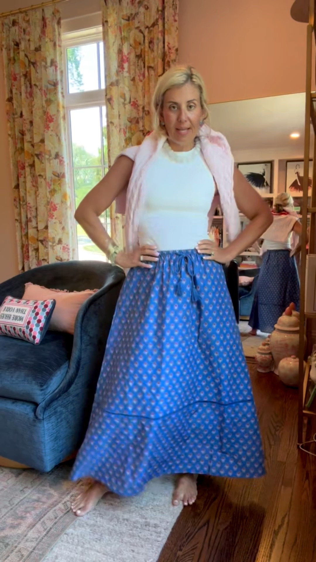 Oh my cuteness!! This skirt is so good!! I need to size up to a medium tank but this is a yes! 
Skirt- xs
Sweater - xs
 *Use my code Catherine20 at A+B

#LTKdayinmylife #LTKmomlife #LTKSeasonal