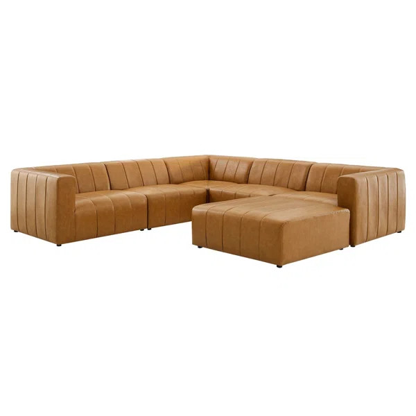 Bartlett 6 - Piece Vegan Leather Sectional | Wayfair North America