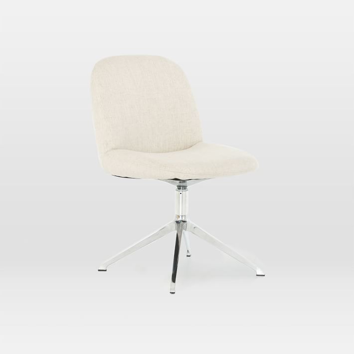 Modern Upholstered Swivel Desk Chair - Saville Flax | West Elm (US)