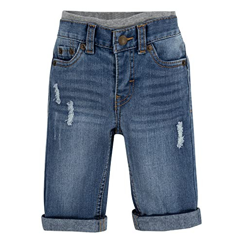 Levi's Baby Boys' Little Straight Fit Jeans, Vintage Sky, 6M | Amazon (US)