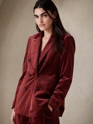 Veluro Oversized Velvet Blazer | Banana Republic (CA)