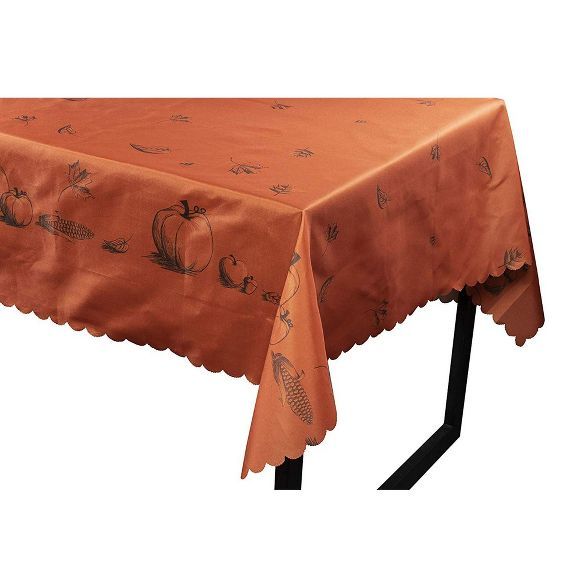 Juvale Thanksgiving Pumpkin & Fall Leaves Rectangle Dining Tablecloth Party Table Cover, 83 x 59 ... | Target