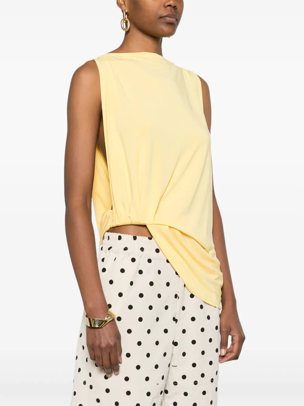 Jacquemus Le Haute Peplo Top | Yellow | FARFETCH | Farfetch Global