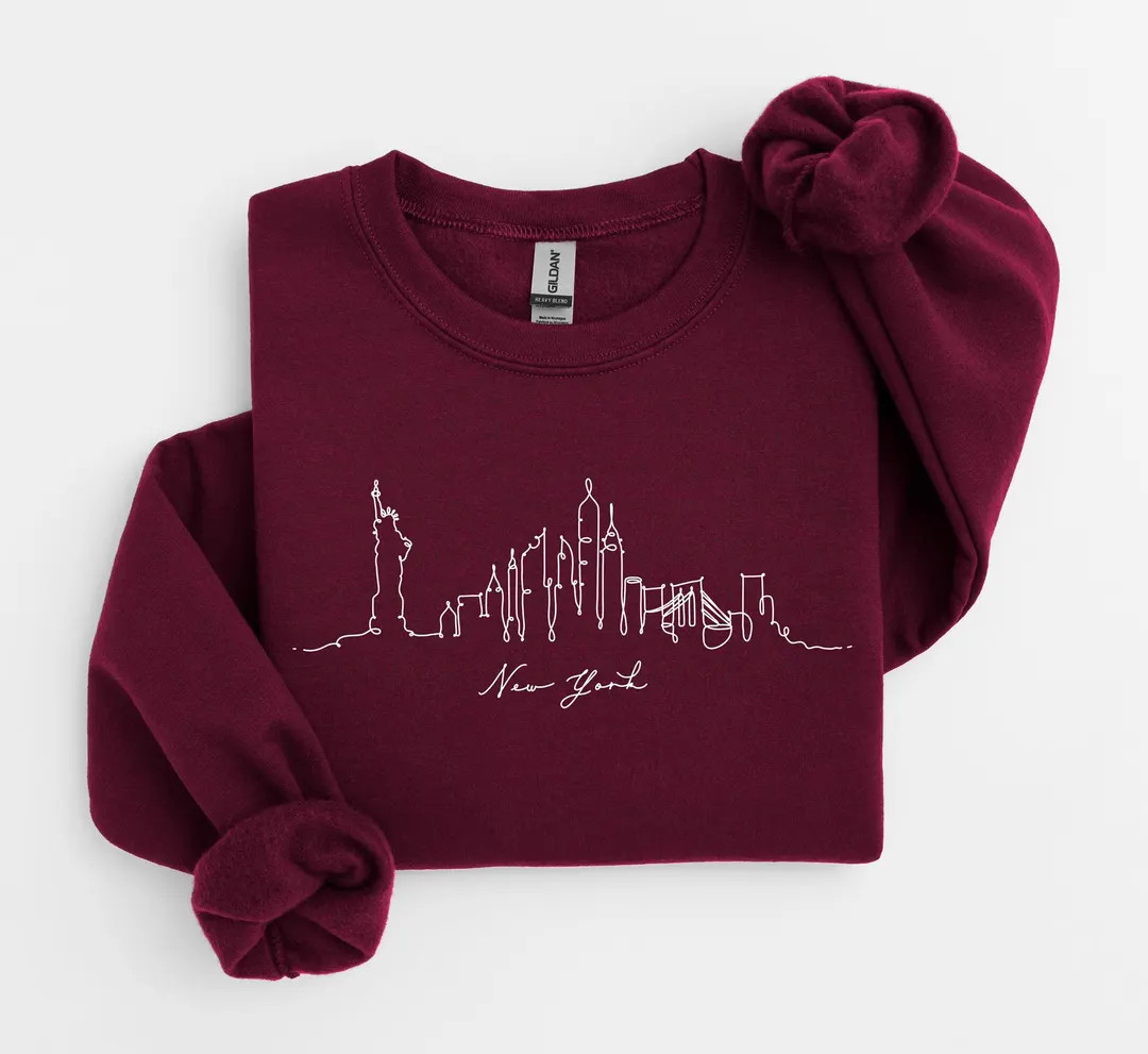 New York Sweatshirt NYC Skyline Sweatshirt New York Shirt New York Souvenir Gift New York City Sk... | Etsy (US)
