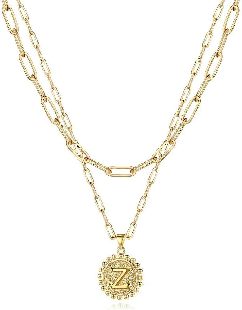 Layered Choker Necklaces for Women, 14K Gold Plated Dainty Layering Paperclip Chain Necklace Simp... | Amazon (US)