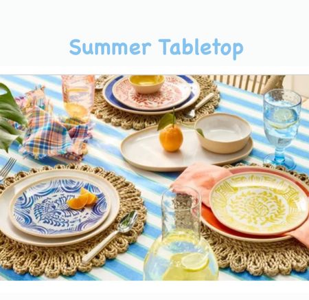 Melamine dinnerware, summer tabletop decor, home entertaining 

#LTKHome #LTKParties #LTKSeasonal
