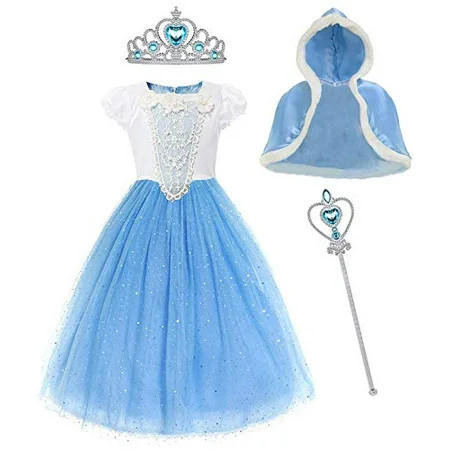 MYZLS Cinderella Princess Dress Girls Snow White Fancy Party Costume Halloween Dress Up Outfit Size  | Walmart (US)