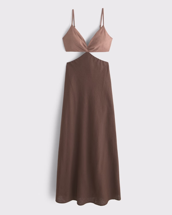The A&F Julia Slip Cutout Maxi Dress | Abercrombie & Fitch (US)