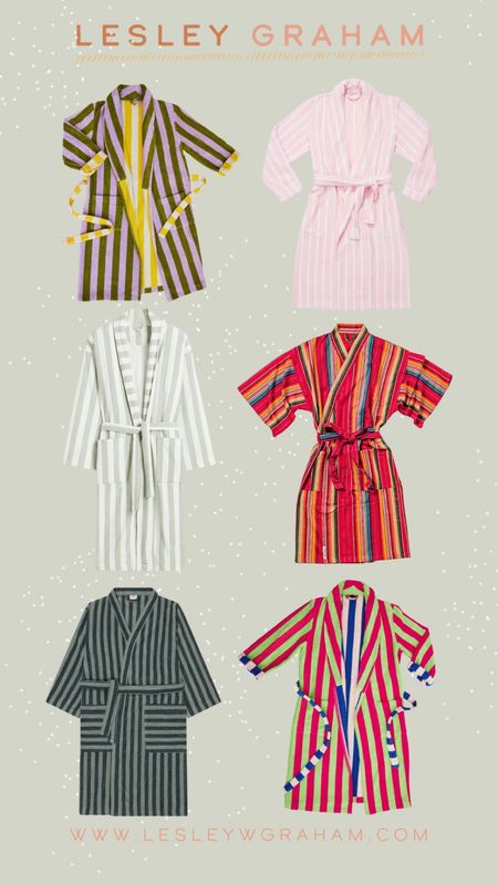 Summer robes. Striped robes. Bright colored robes. Fun robes. 

#LTKover40 #LTKswim #LTKSeasonal