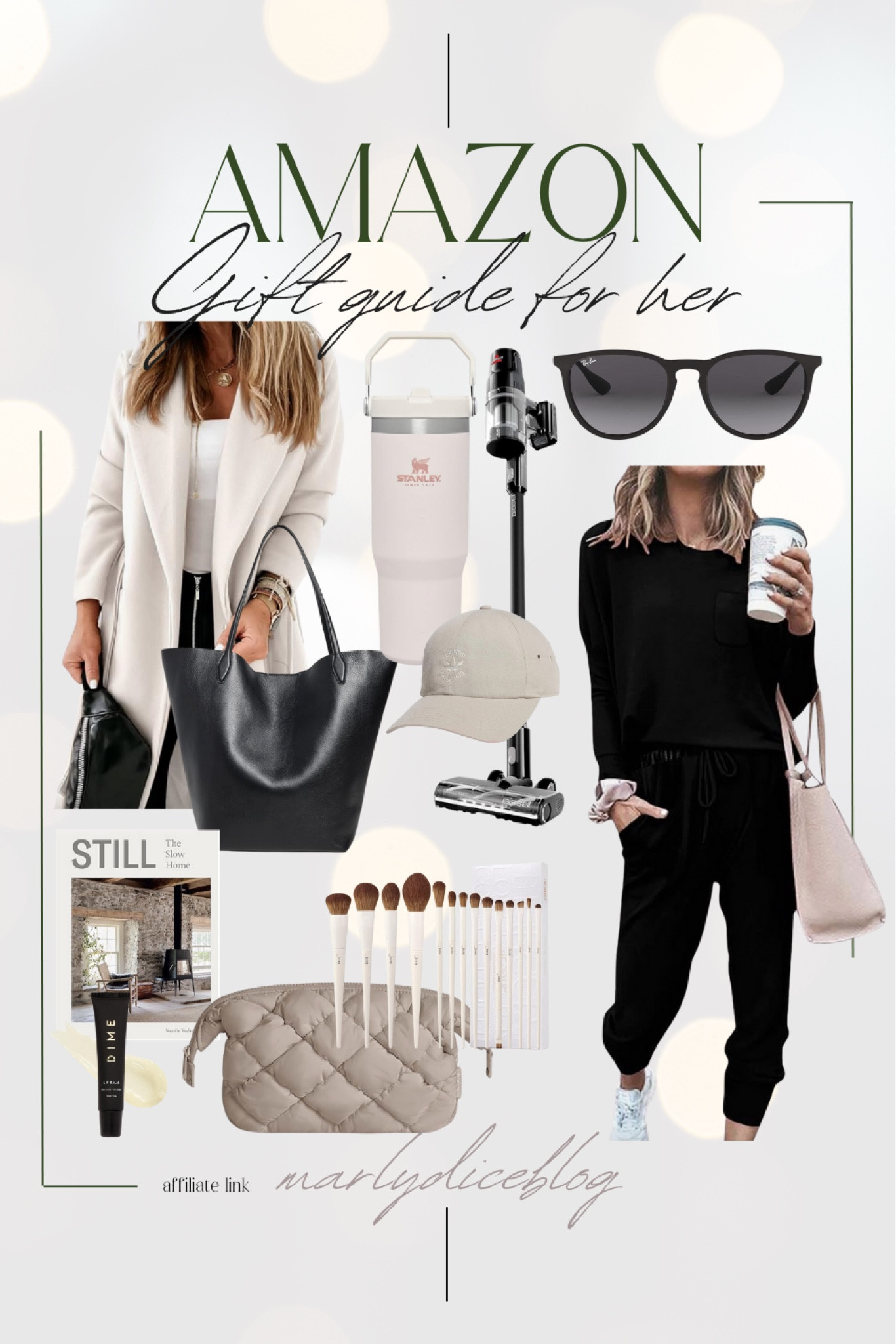 Amazon gift guide for women, Amazon finds, women’s gifts, makeup bag, black pajamas, Stanley bottle, cordless vacuum

#LTKGiftGuide #LTKFindsUnder100