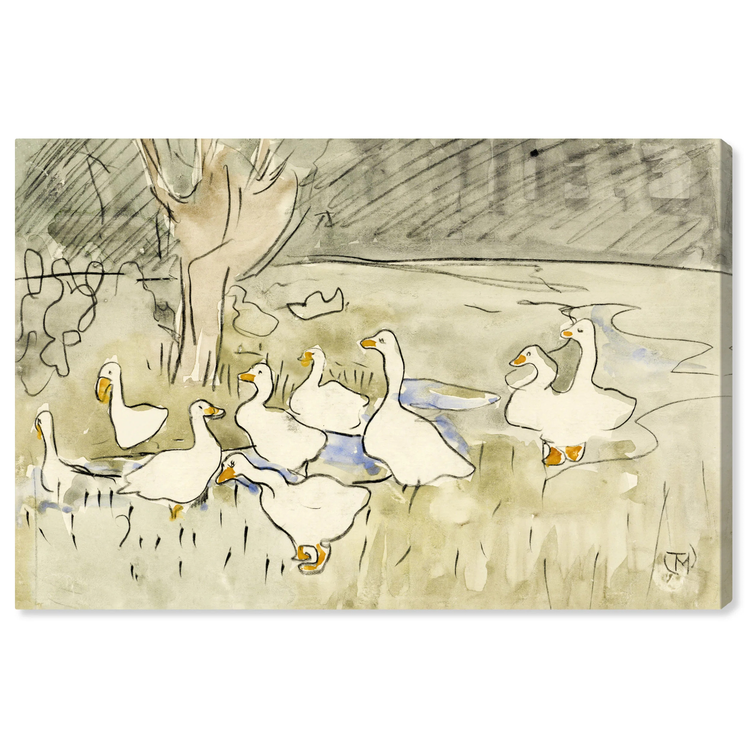 Theo Van Hoytema " Ducks " by Theo Van Hoytema Painting Print | Wayfair North America