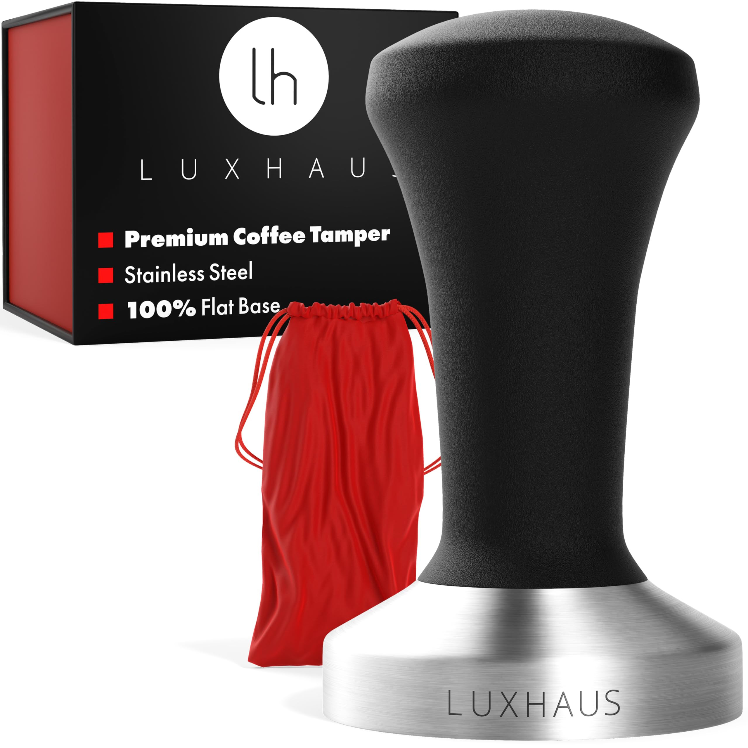 LuxHaus 53mm Espresso Tamper - Premium Barista Coffee Tamper with 100% Flat Stainless Steel Base | Amazon (US)