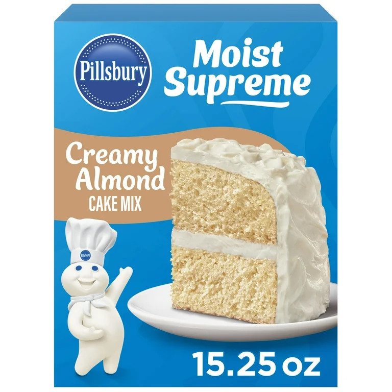Pillsbury Moist Supreme Creamy Almond Cake Mix, 15.25 oz Box - Walmart.com | Walmart (US)
