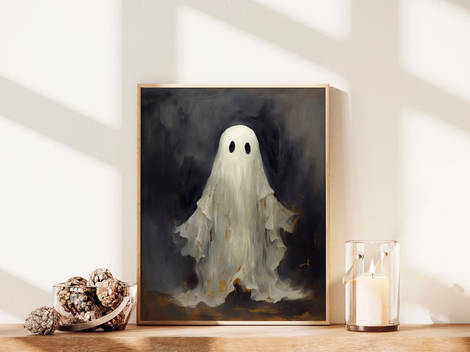 Ghost Painting PRINTABLE Art Print Halloween Home Decor - Etsy | Etsy (US)