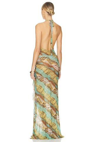 Jlo Halter Gown in Atlantis | Revolve Clothing (Global)