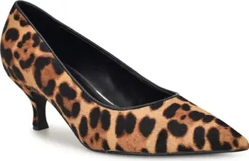 Nine West Sisko Genuine Calf Hair Pointed Toe Kitten Heel Pump (Women) | Nordstrom | Nordstrom