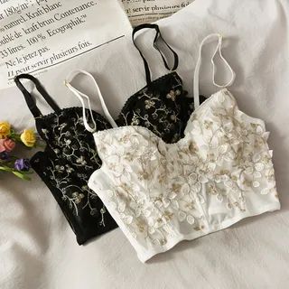 Floral Lace Bustier Top | YesStyle Global