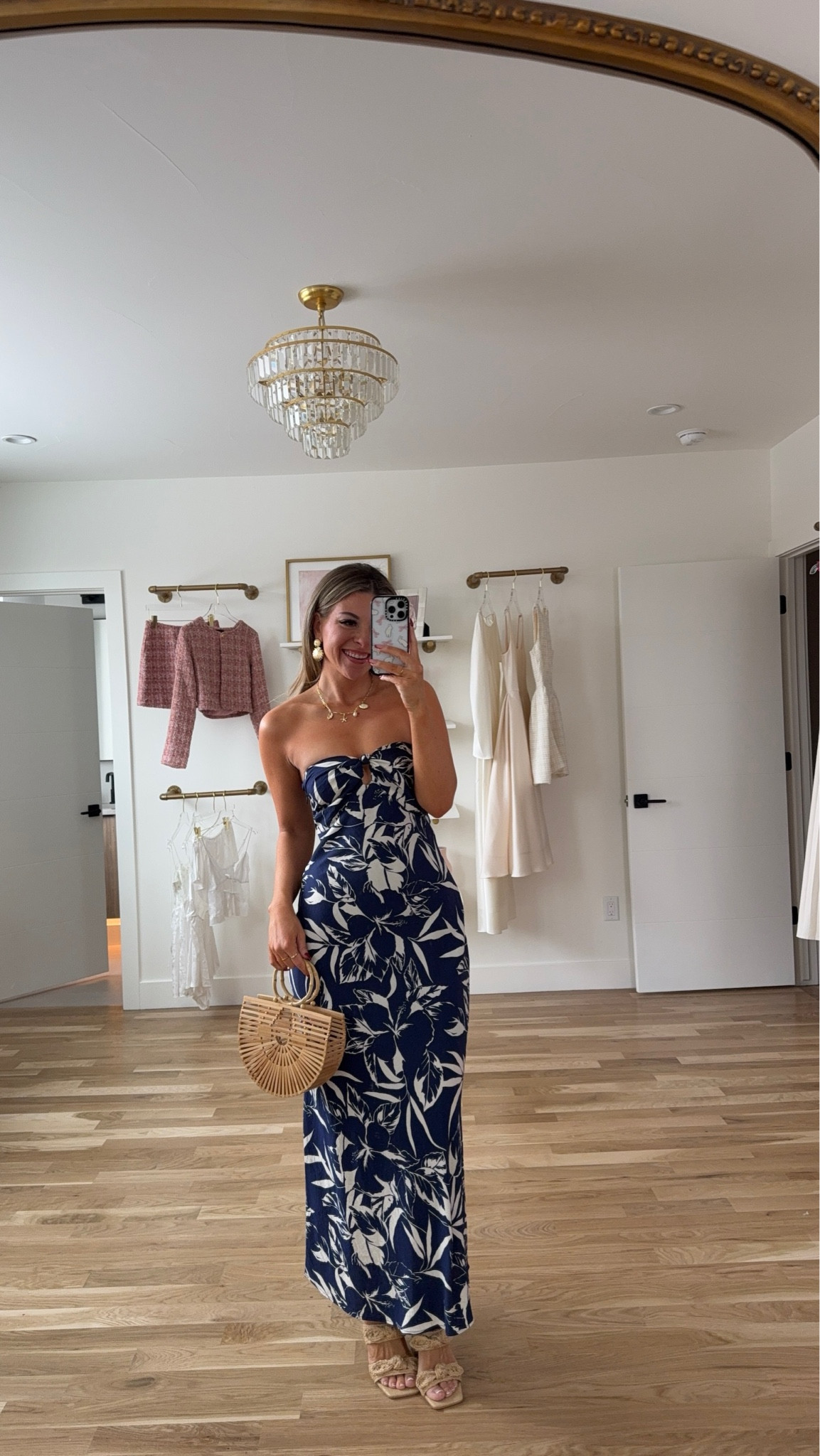 knot in maxi dress Gina Tricot soft tie front knot maxi dress in light blue