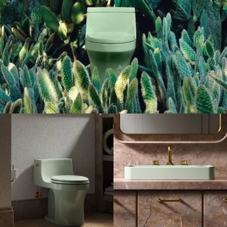 Plan your bath refreshing? Kohler has recently launched a new heritage geeen collection which showcased in sweeping Flamingo Estate gardens in Los Angeles. The mine boasts 3 archival geeen. The one here is Aspen Green. 

#LTKHome #LTKGiftGuide