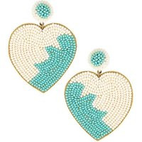 Hand Crafted Seed Bead Heart Earrings/Hand Beaded Earrings/Dangle Earrings/Drop Earrings/Seed Earrin | Etsy (US)