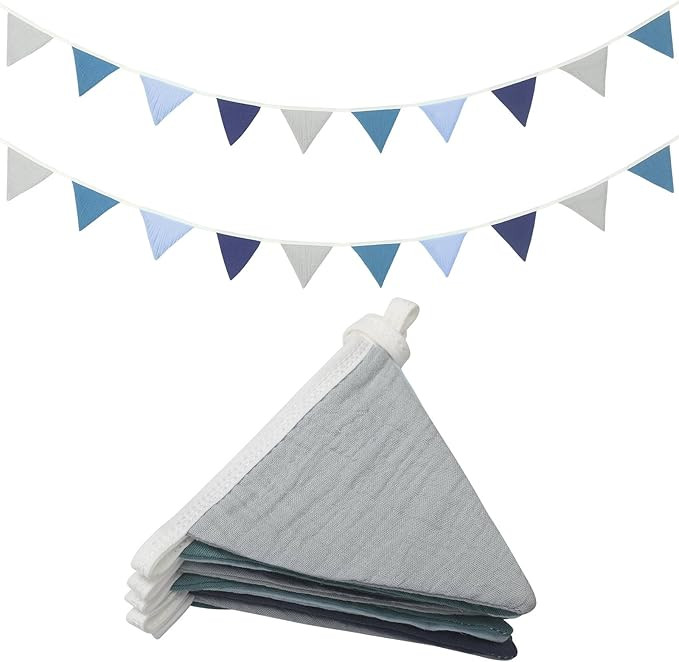 Oudain 15.5 ft Pennant Banner Flags, 2 Pcs Nursery Garland Triangle Bunting Flag Baby Banner for ... | Amazon (US)
