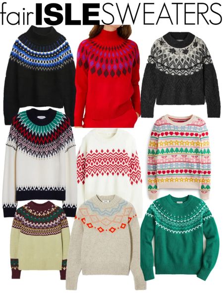 Do you list after fair isle sweaters at this time of year?! I have rounded up the best of this years fair isle beauties. Great for gifting. 

#LTKGiftGuide #LTKstyletip #LTKcurves