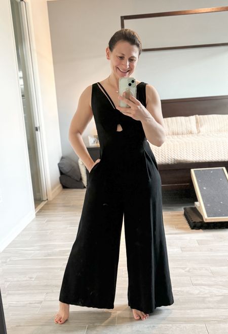 Jumpsuit from Amazon that works for petites. I shrunk mine in the wash and now I can wear it with flats. Wearing XS. 

I'm 4'10" and 115#; bust 32B, waist 26, hips 36


#LTKfindsunder50 #LTKstyletip #LTKover40