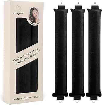 Satin Flexi Rods for Heatless Overnight Jumbo Curls, No-Heat Styling Tools for All Hair Types, 3p... | Amazon (US)