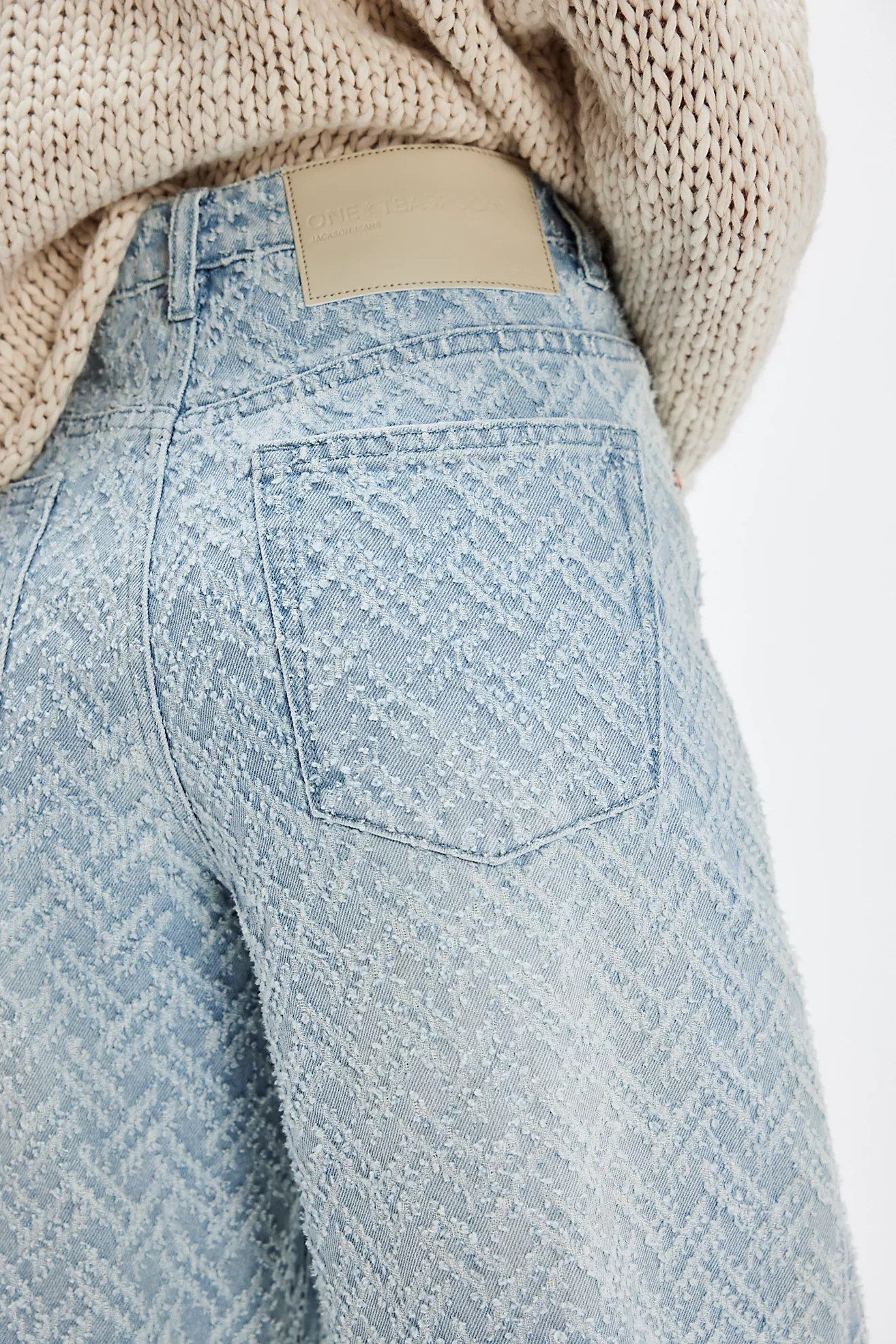 OneTeaspoon Jackson Wide-Leg Jacquard Jeans | Free People (Global - UK&FR Excluded)