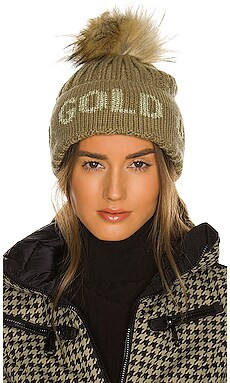 Goldbergh Hodd Faux Fur Beanie in Gold from Revolve.com | Revolve Clothing (Global)