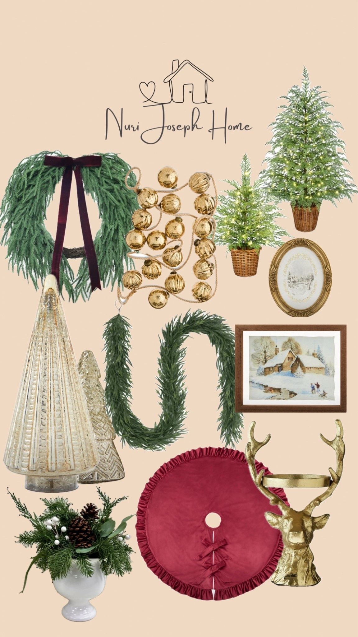 Neutral Cottage Christmas Home Decor from Walmart 

#christmas #homedecor #christmasdecor 

#LTKFindsUnder100 #LTKSeasonal #LTKHome