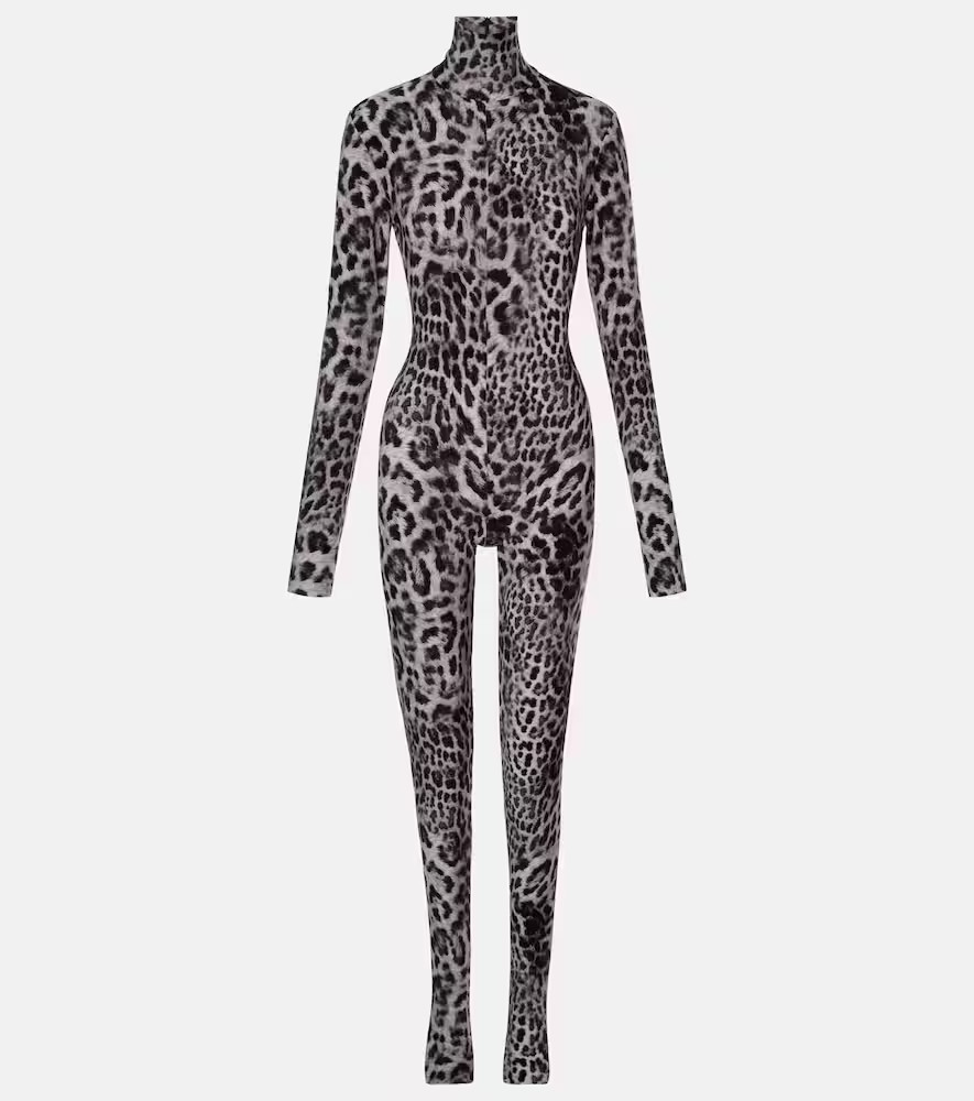 Norma Kamali Leopard-print jersey catsuit | Mytheresa (US/CA)