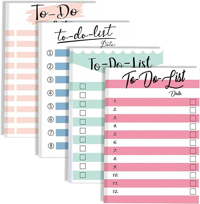 Amazon.com : 4 Packs To Do List Planner Sticky Notepad 200 Sheets 4 x 6 Inches Striped To Do List... | Amazon (US)