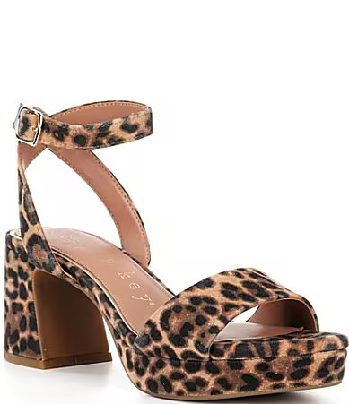 Copper Key Adore Leopard Print Suede Platform Sandals - 9 | Dillard's