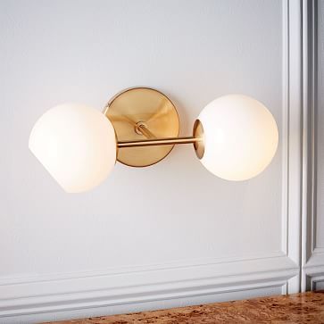 Staggered Glass Sconce - Double | West Elm (US)