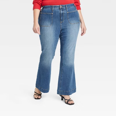 Women's High-Rise Relaxed Flare Jeans - Ava & Viv™ | Target