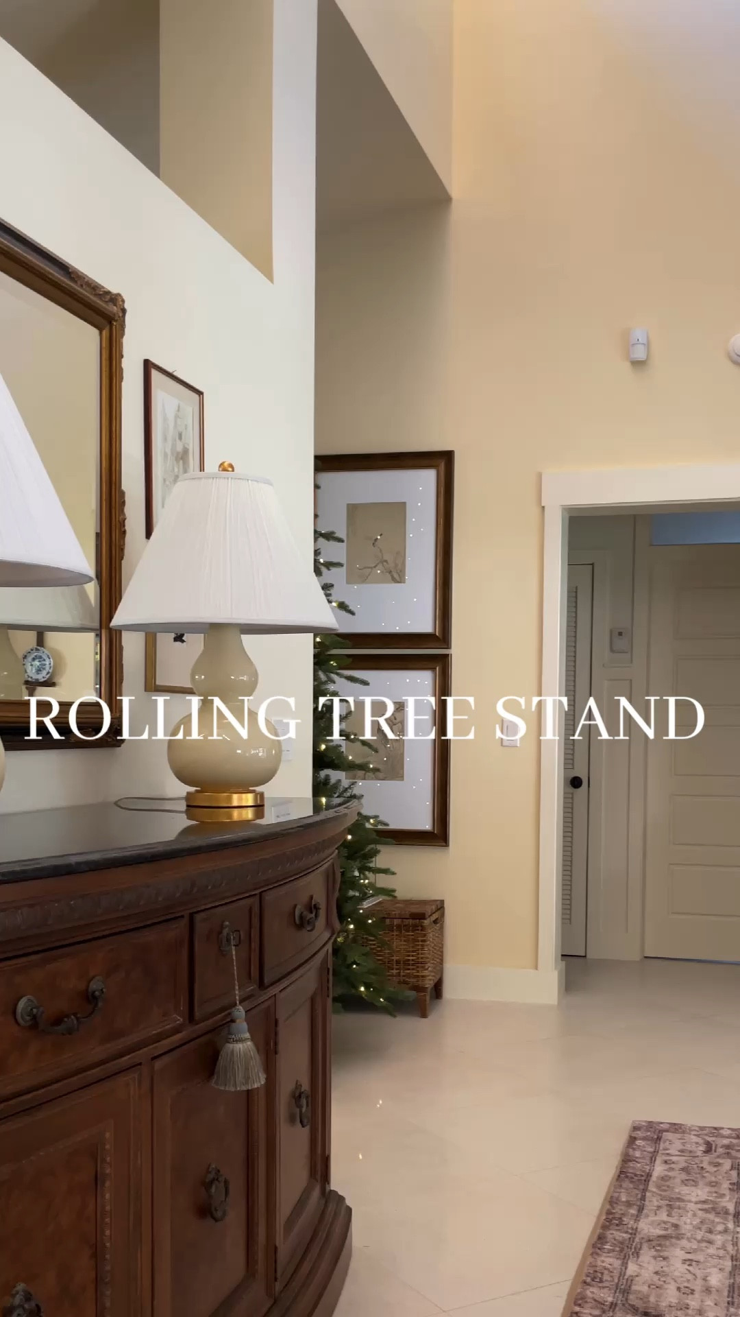 This rolling tree stand is a game changer!! Christmas Tree. Christmas Tree Stand. Christmas Decor. 

#LTKHoliday #LTKSeasonal #LTKhome
