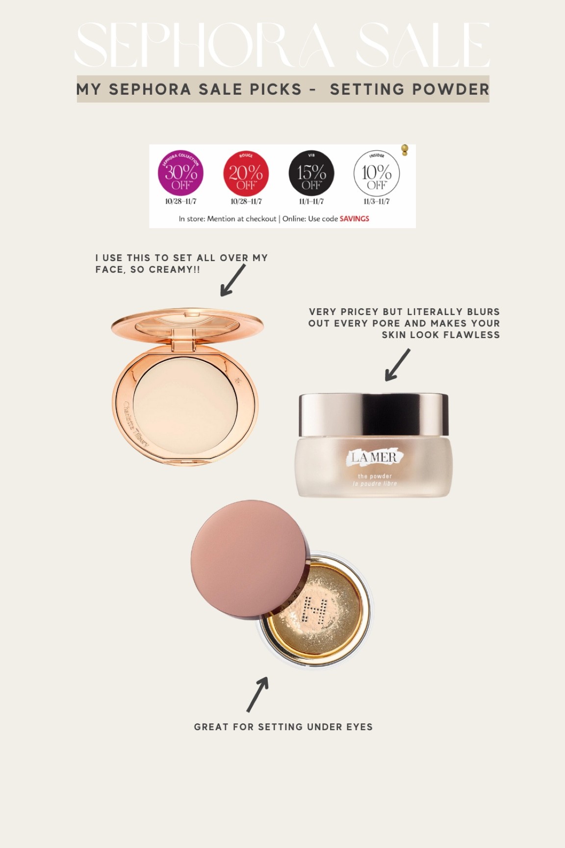 Sephora sale favorite setting powders!

#LTKunder50 #LTKsalealert #LTKbeauty