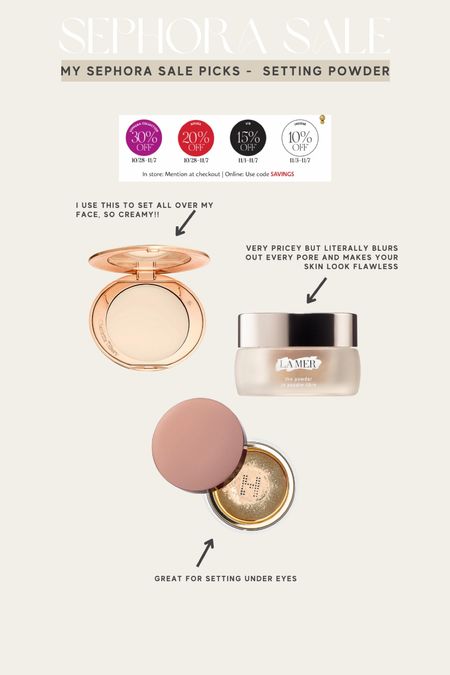 Sephora sale favorite setting powders!

#LTKunder50 #LTKsalealert #LTKbeauty