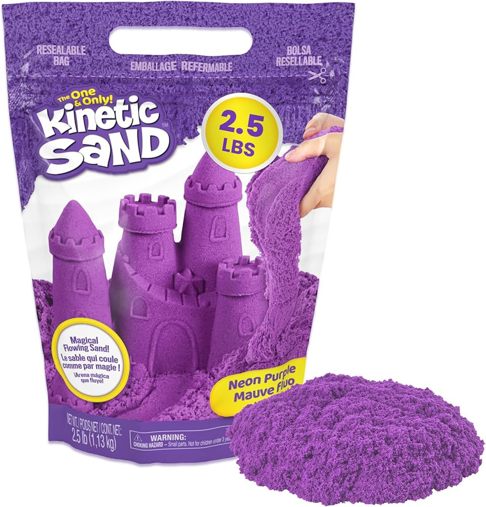 Kinetic Sand, 2.5lbs Purple Play Sand, Moldable Sensory Toys for Kids, Resealable Bag (Packaging ... | Amazon (US)