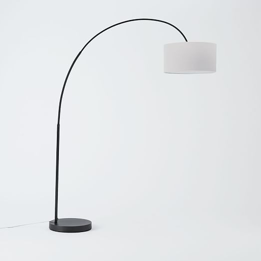 Overarching Linen Shade Floor Lamp | West Elm (US)